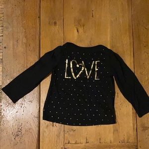 Circo Long sleeved black and gold shirt